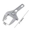 Adjustable Bathroom Wrench, 6-68mm Large Opening for Water Heating, Drain Pipe Repair, Universal Household Tool