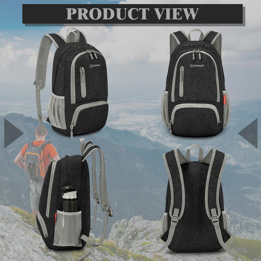 20L Outdoor Packable Backpack Light Foldable Camping Backpack Anti-Splash Travel Hiking Daypack Sports Bag For Men Women
