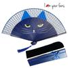 Best-Selling Spray-Painted Cat Fan with Cartoon Totoro Design - Creative Japanese Craft Fan