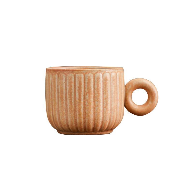 Creative Ceramic Coffee Cup High Value Afternoon Tea Latte Cup Household Water Cup Coarse Pottery Mug