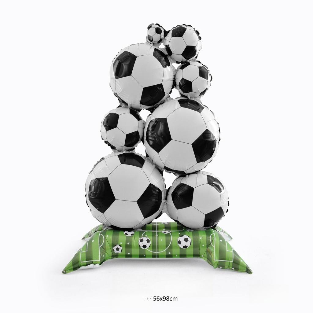 2er-Pack Medium Stehende Fußball-Haufen Folienballons Perfekt für Fußball-Mottoparty-Dekorationen und Weltmeisterschaftsfeiern