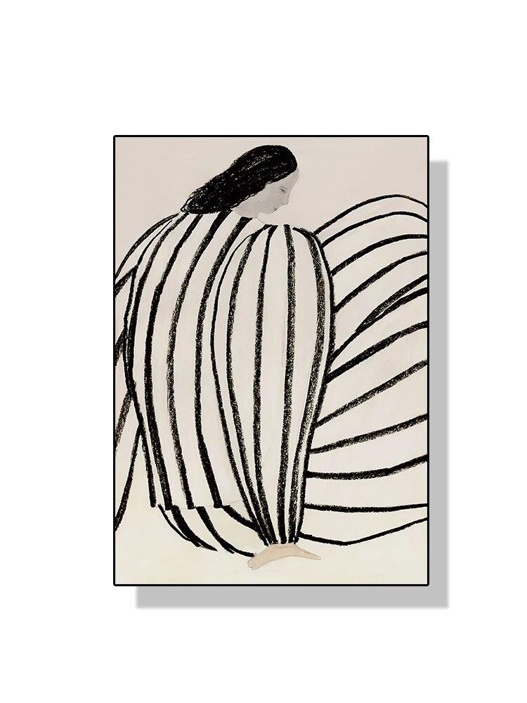 

Абстрактный женский постер крутой цветной художественный рисунок на холсте, скандинавская настенная картина с принтом для современной гостиной, домашний декор 21cm×30cm NoFrame