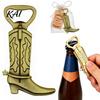 Country Style Wedding Favors Cowboy Boot Bottle Opener, Durable Zinc Alloy Western Theme Openers with Creative Souvenirs Thank You Card, Unique Party