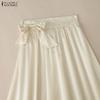 ZANZEA Lässige, elastische Taille, lockere lange Röcke für Damen