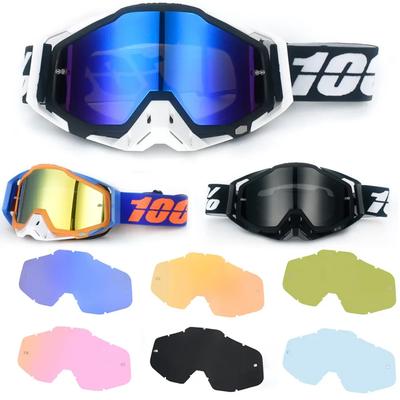 New Goggles Lens for Fox Sun Glasses of Outdoor Motorcycle Dirtbike Sunglasses Helment Accessory Gold Blue Silver Clear Color