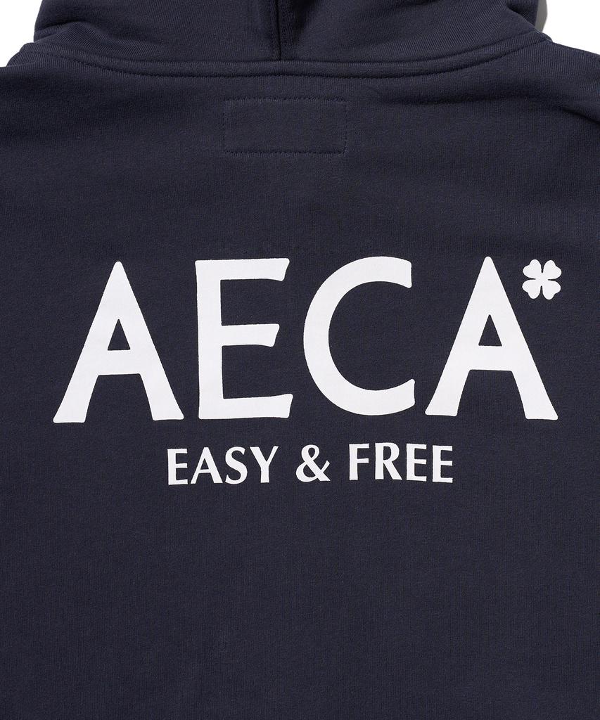 Aeca Aeca Signature Zip Up Hoodie-Navy
