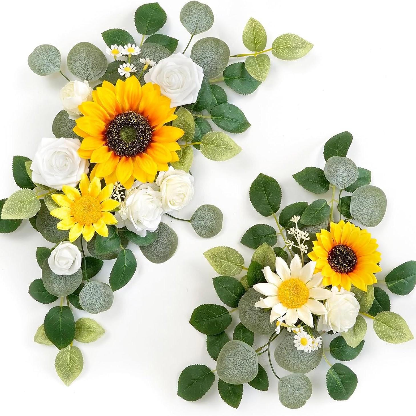 

Имитация цветка на спинке стула, букет, высококачественное украшение для свадебного стола, лестницы, ручная работа, готовый продукт