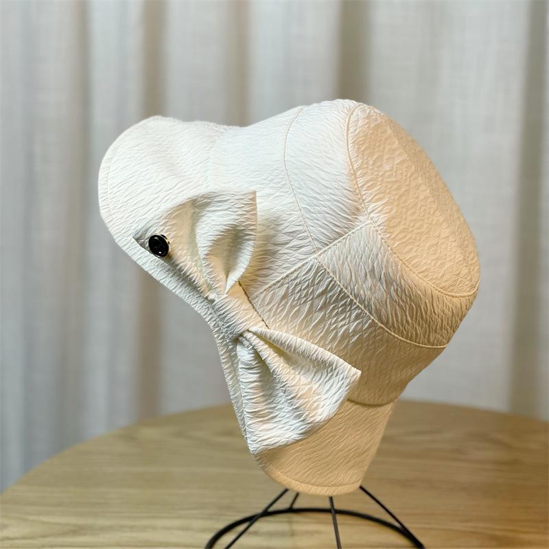 

Женская летняя шляпа-ведро, новая шляпа-панама с бантом, подчеркивающая лицо, маленькая весенне-осенняя шляпа, шляпа от солнца с защитой от ультрафиолета