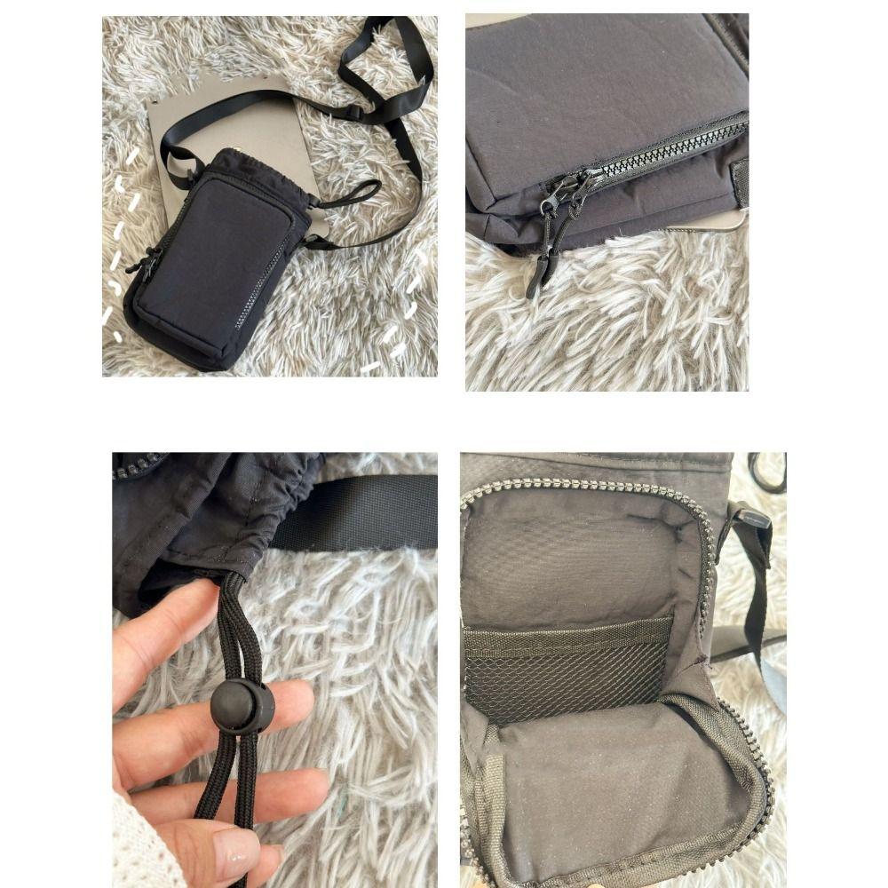 Purse Nylon Shoulder Bag Water Bottle Holde Mobile Phone Bag Casual Crossbody Bag  Travel