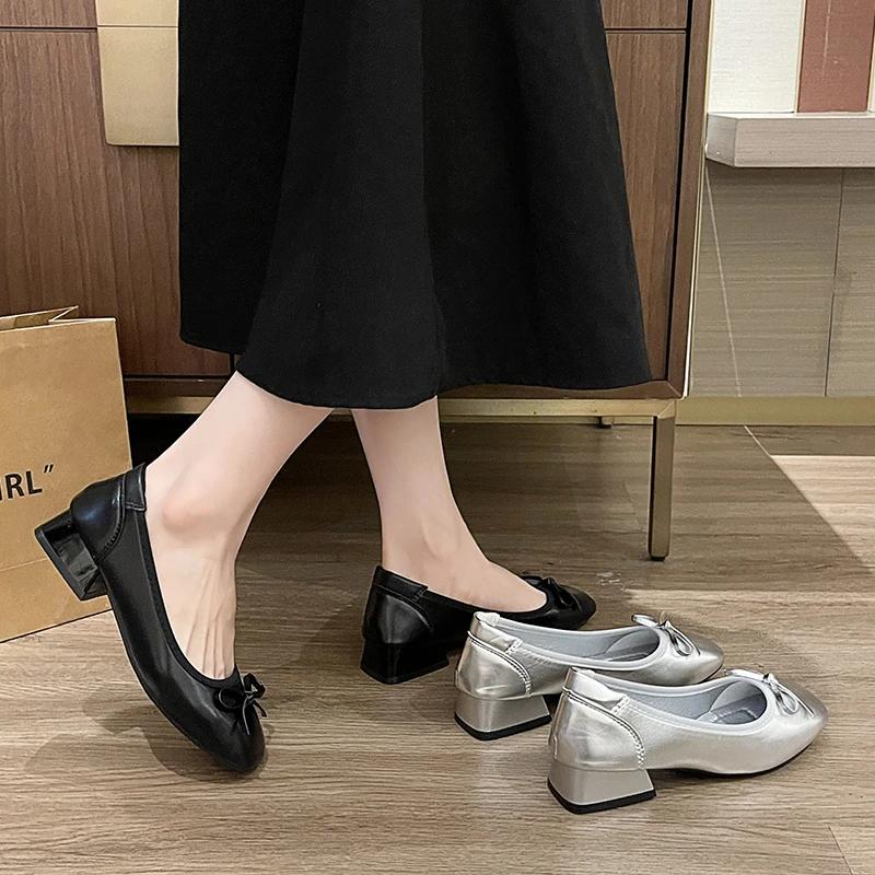 Glitter Silver Bowtie Flats mary jane Shoes Women Round Toe Patchwork Plaid Leather Loafers Flat Shoes Women zapatos de mujer