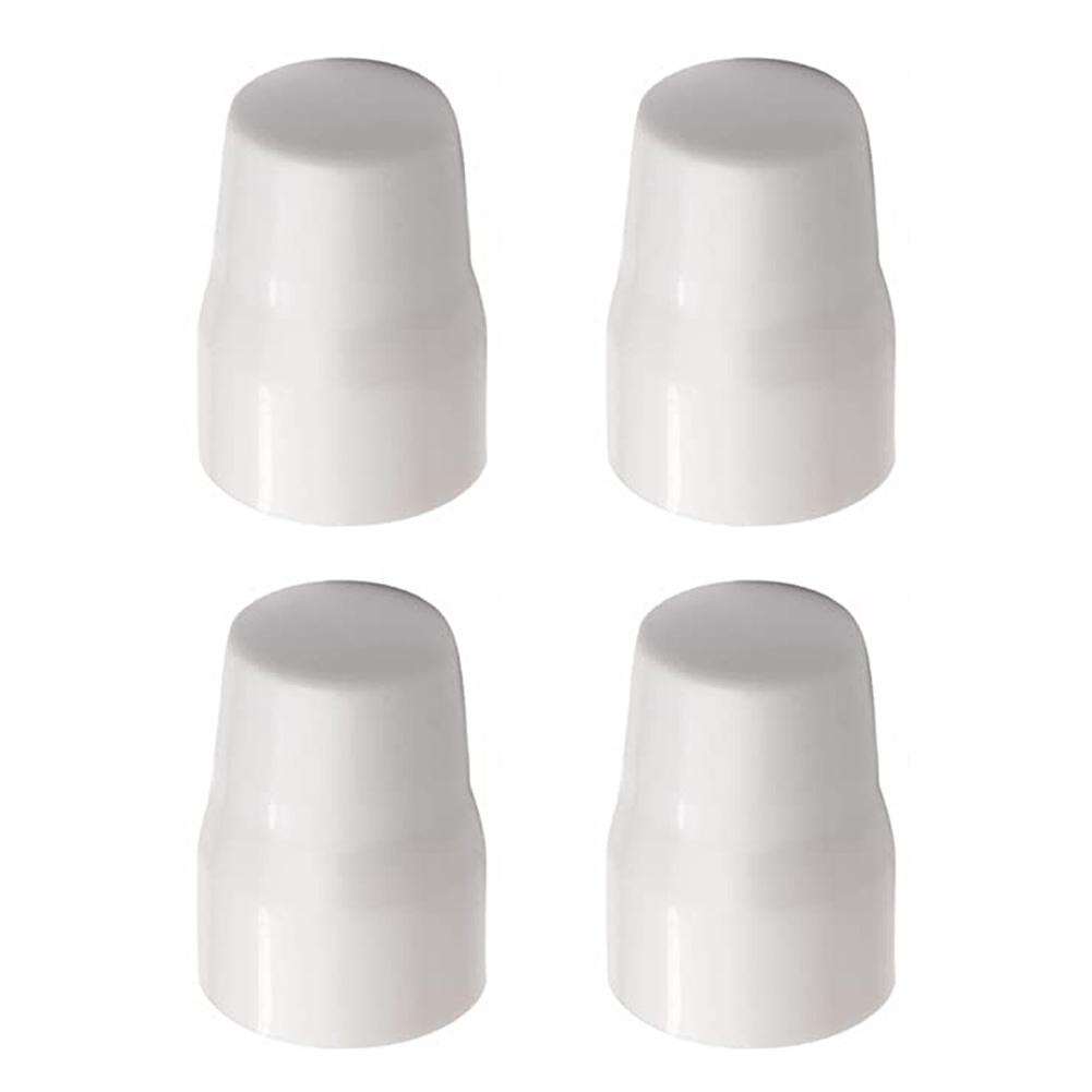 4/10 Stück Heizkörperventilkappen, einfach aufsteckbare Ersatzventilabdeckungen, weiße dekorative Heizkörperabdeckungen, Warmwasserbereiter-Heizrohrabdeckungen