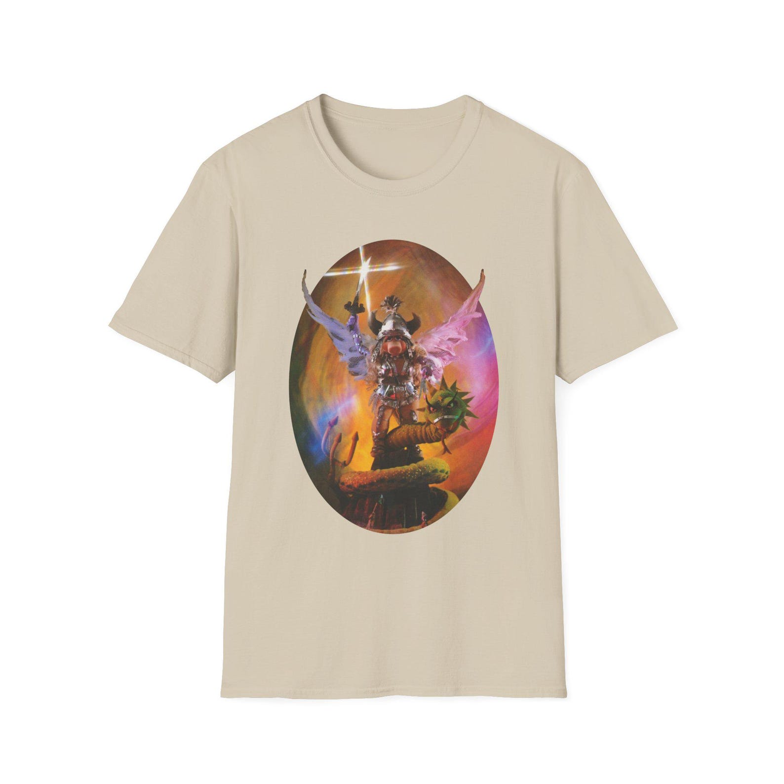 Miss Piggy Valkyrie Dragon T-Shirt: 1980s Muppets Fantasy Art 2XL