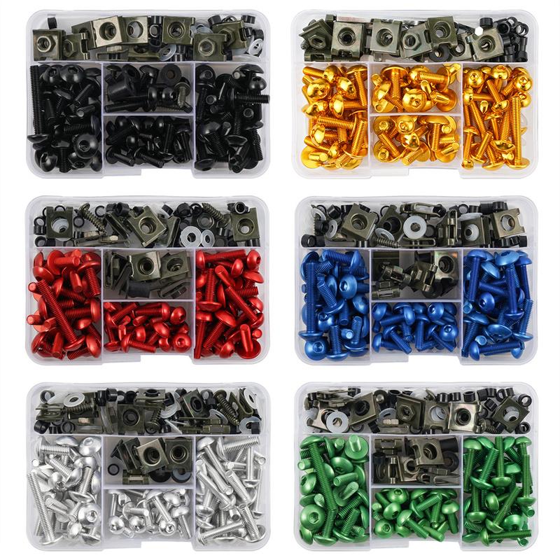 177PCS Motorcycle Complete Fairing Bolts Kit Screws Nut For KAWASAKI VERSYS 650 NINJA 300 400 650 ZX6R VULCAN S 650 ZX10R KLX250