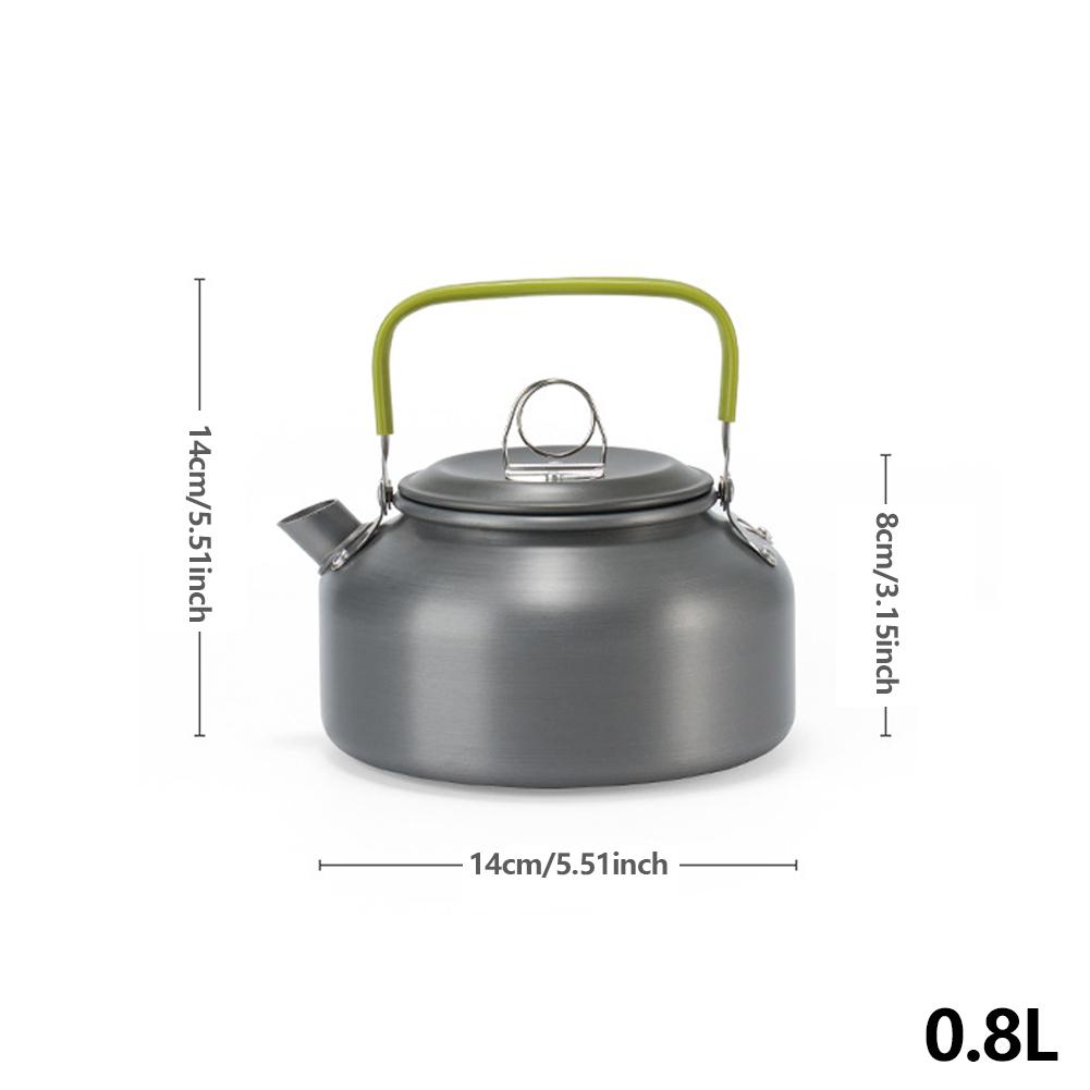 0.8/1.2/1.8L Camping Water Kettle Lightweight Aluminium Alloy Teapot for Outdoor Tourism Cookware Travel Hiking Picnic Tableware