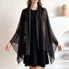 Women’s Fashion Lightweight Long Scarf with Line Pattern and Detailing Versatile Shawl Headscarf Wrap for All