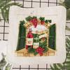 1Pc Small 20x20cm Square Cotton Terry Printed Towel European American Pastoral Flowers Absorbent Kitchen Dishcloth