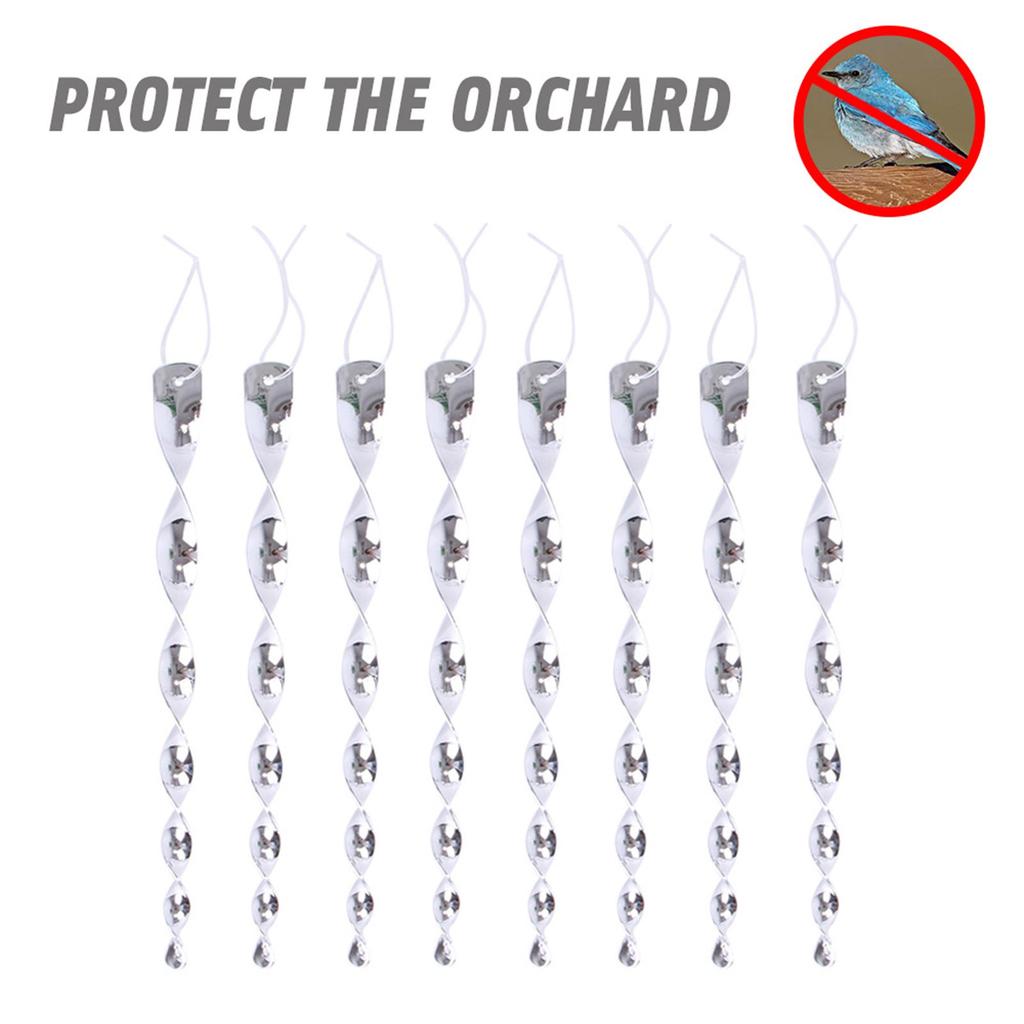 Bird Wind Twisting Scare Rods Reflective Ornamental Spiral Deterrent