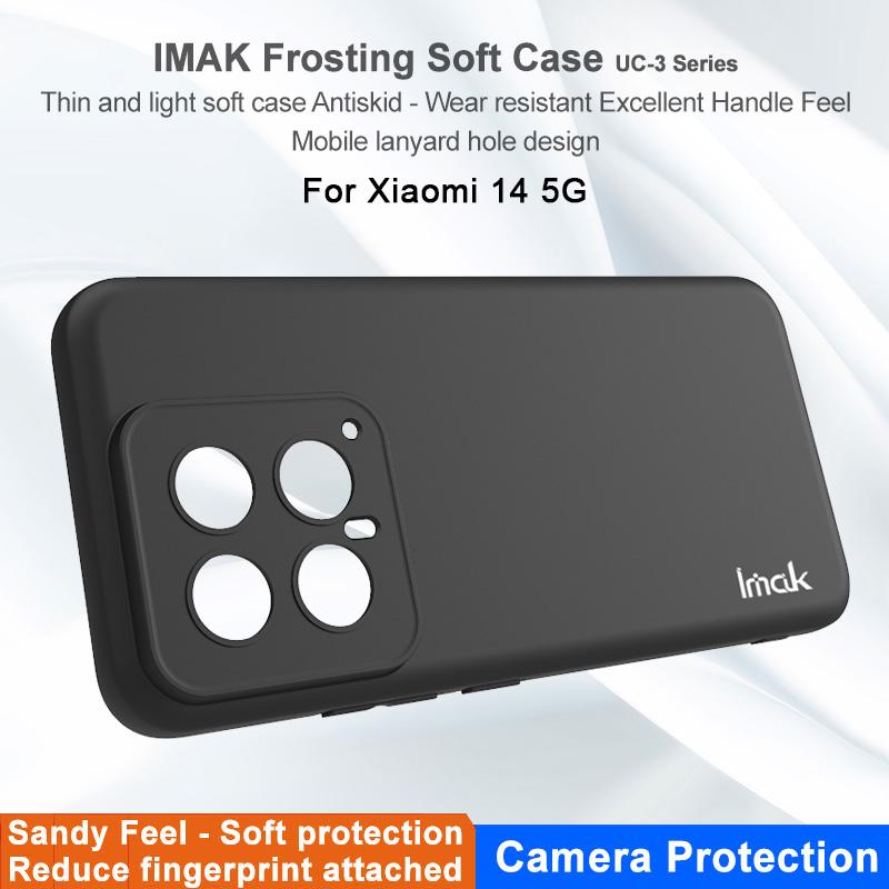 IMAK UC-3 Series For Xiaomi 14 Case Matte Soft TPU Protective Back Cover