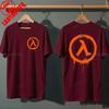 Half Life Classics Logo Lambda in Tops & Tees Cotton T-shirt Vintage Unisex Clothing Graphic T Shirts Streetwear Shirts