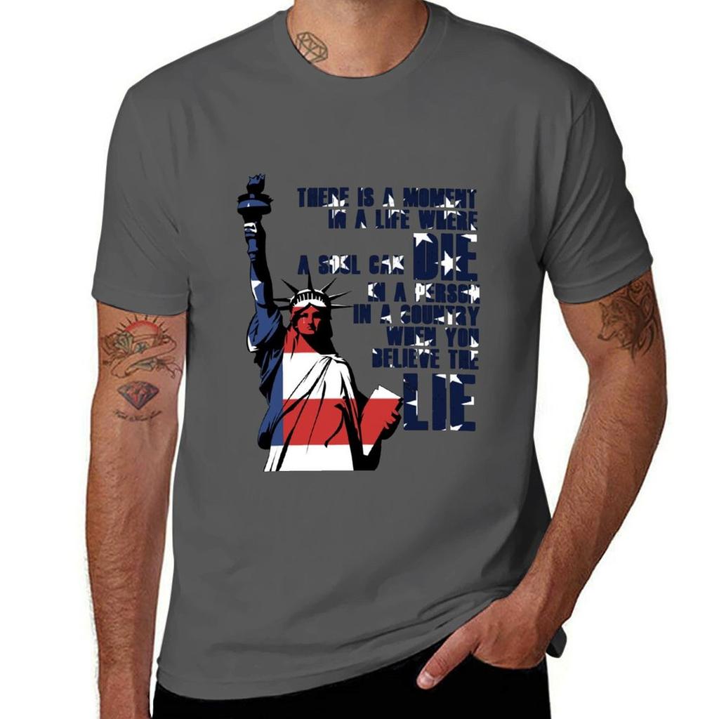 u2 american soul lie TShirt Work Style Casual TShirt