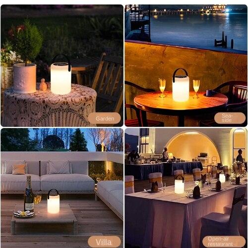 New LED solar desk light, portable light, induction charging night light, garden yard light, outdoor atmosphere camping light