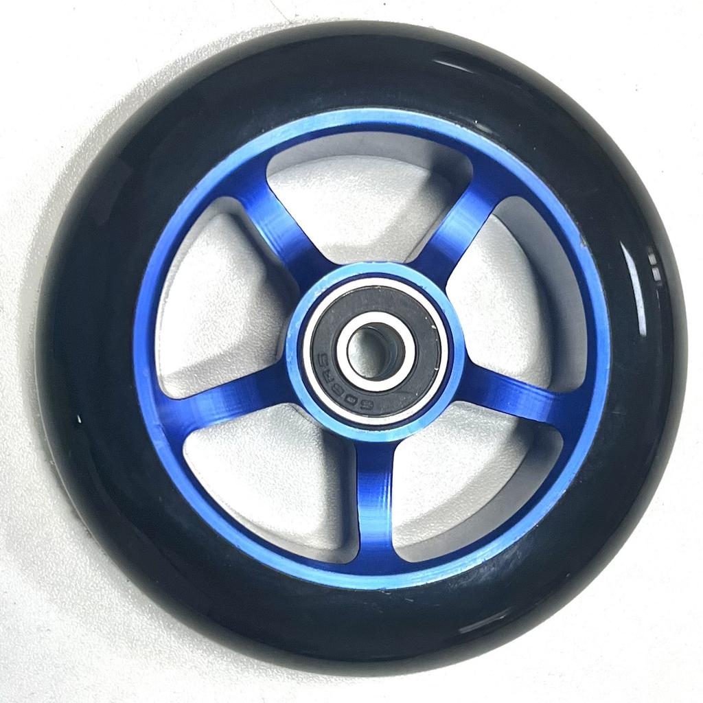 100mm Scooter Wheels Replacement with Bearings Aluminum Wear-Resistant PU Stunt Scooter Parts Kick Scooter Accessories 2pcs/set