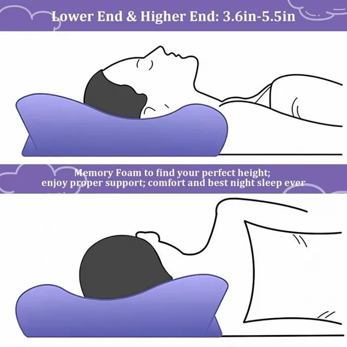 Oreiller Ergonomique - IFANZE - 50x30x11cm - Mousse à Mémoire - Anti Douleur - Anti Ronflements