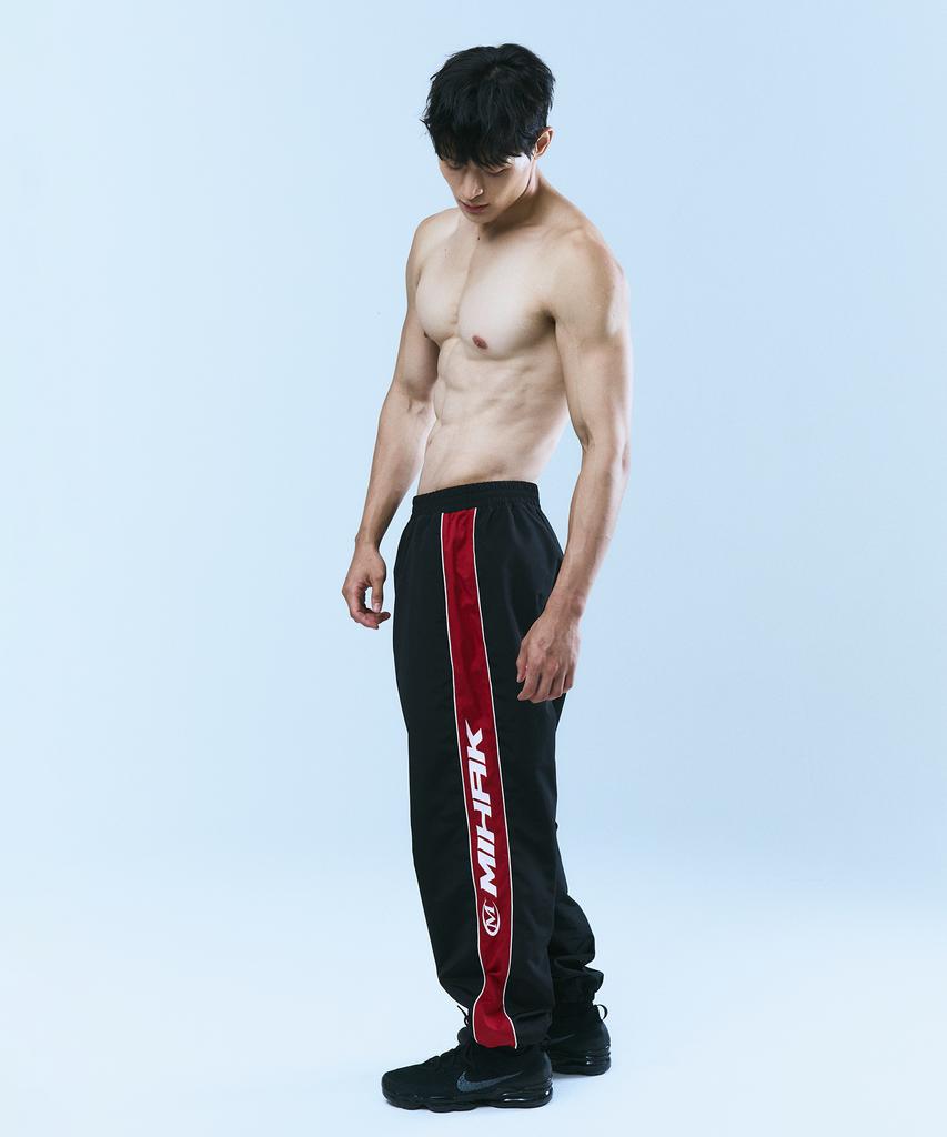 MIHAK Color Block Track Jogger Pants (Black)