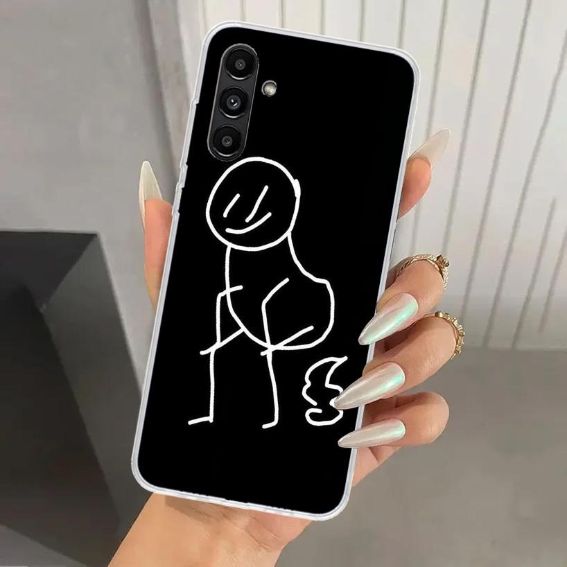 Cartoon Stickman Matchman Phone Case for Samsung Galaxy A16 A26 A36 A56 A15 A25 A35 A55 A14 A24 A34 A54 A13 A23 A33 A53 A05S A04