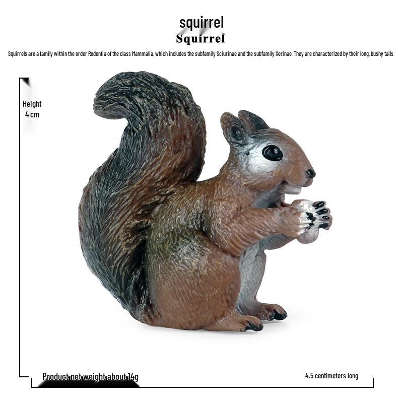 Children s Cognitive Squirrel Toy: Miniature Animal Model & Sand Table Ornament