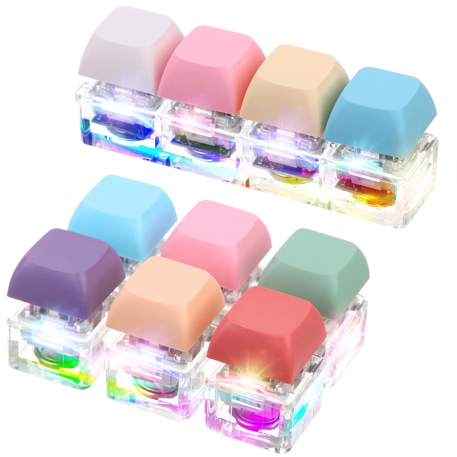 7 Pcs Keyboard Fidget Keychain Decompression Toys Keyboard Fidget Clicker Finger Keyboard Toys,Fidget Keychain With Led Light St 1