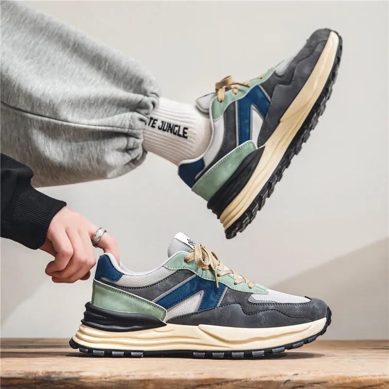 Fashion Quality Men's Platform Sport Shoes Comfortable Hard Wearing Men's Casual Shoes 2024 Breathable Male Board Shoes Tenis Masculino