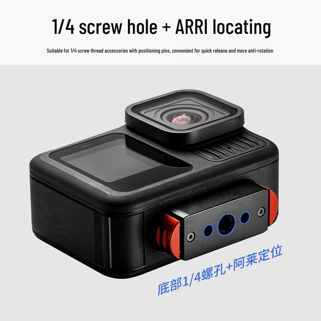 Supporto magnetico a sgancio rapido per fotocamera GoPro Max2/13 con doppio adattatore da 1/4"