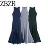 Zbzr Autumn New Women Clothes Solid Slim Fit Elegant Triangle Cloth Silk Net Long Dress 5039830