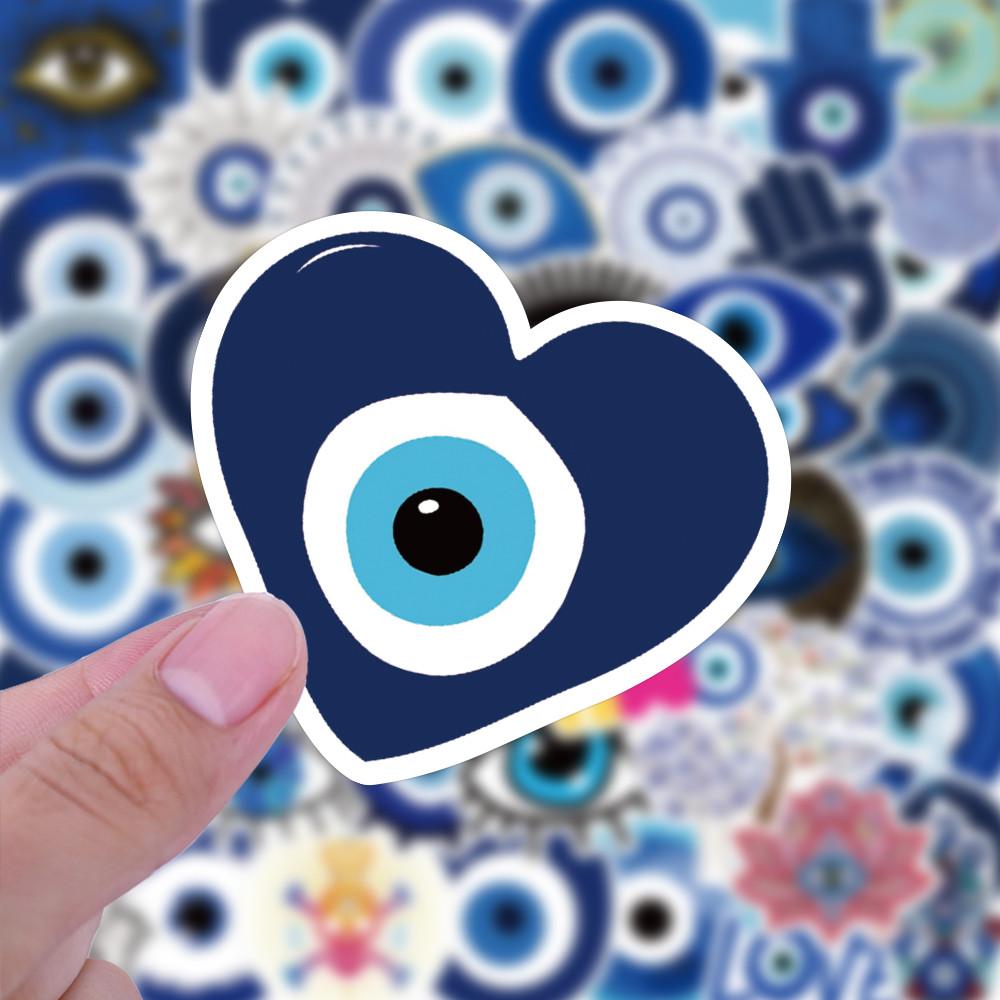 52-Piece Mystical Evil Eye Stickers Decorative Decals for Notebooks Phone Cases Backpacks Water Bottles RecordingYourLife Store