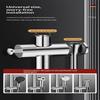 Round Pipe Shower Head Holder Rotatable Adjustable Bathroom Slide Bar Shelf Replacement Riser Rail Bracket