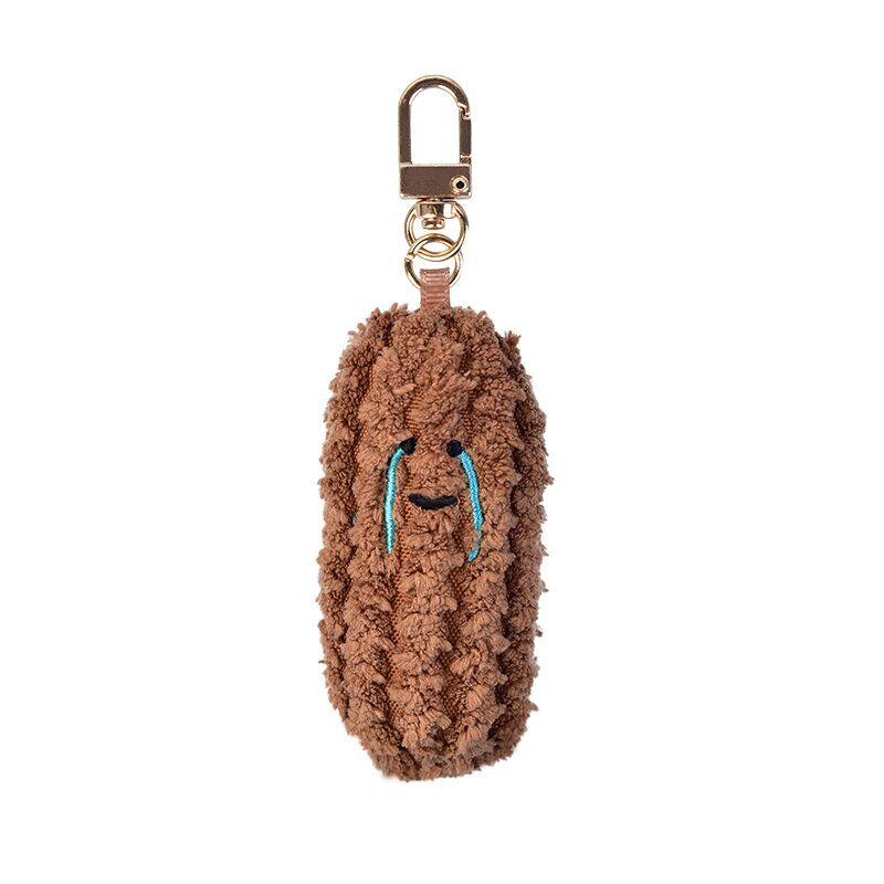 Zachte Zeevruchten Sleutelhanger Kreeft Simulatie Pluizig Abalone Kreeft Schelp Oester Sleutelhanger Kawaii Cartoon Pluche Hanger Verjaardagscadeau about 8cm brown