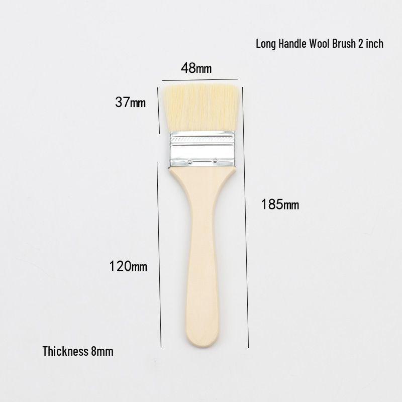 High-Temp Resistant Food Grade Wool Kitchen Oil Brush for BBQ and Baking