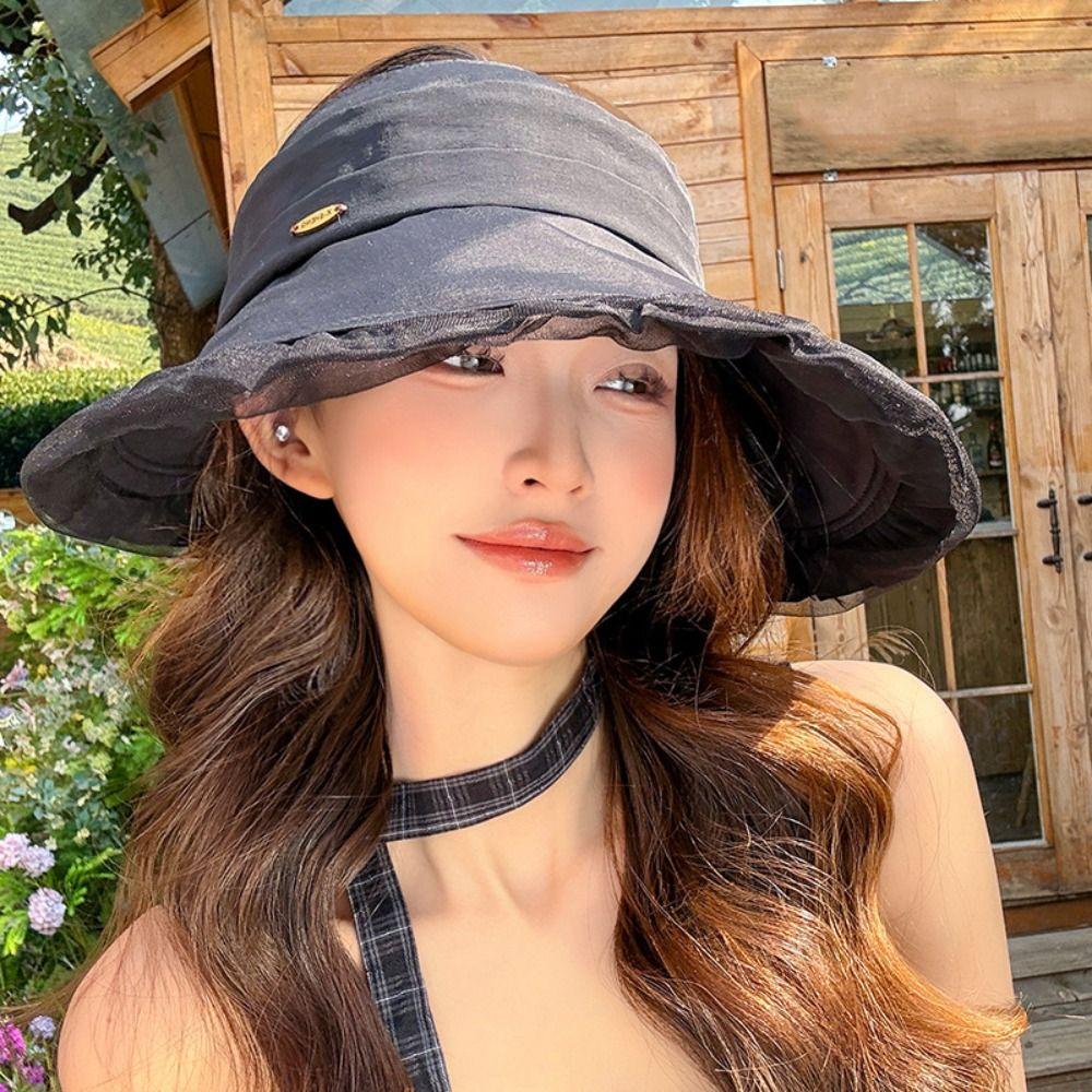 Korean Style Sun Protection Cap UV Protection Beach Hat Outdoor Bucket Hat  Sports Events