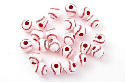Large Capacity 12mm Baseball Ball Beads Set of 100 Handmade Craft Beads Handmade DIY Original