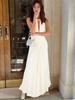 2026 European & American Fashion Pleated Slimming Solid Color Summer Maxi Dress for Women