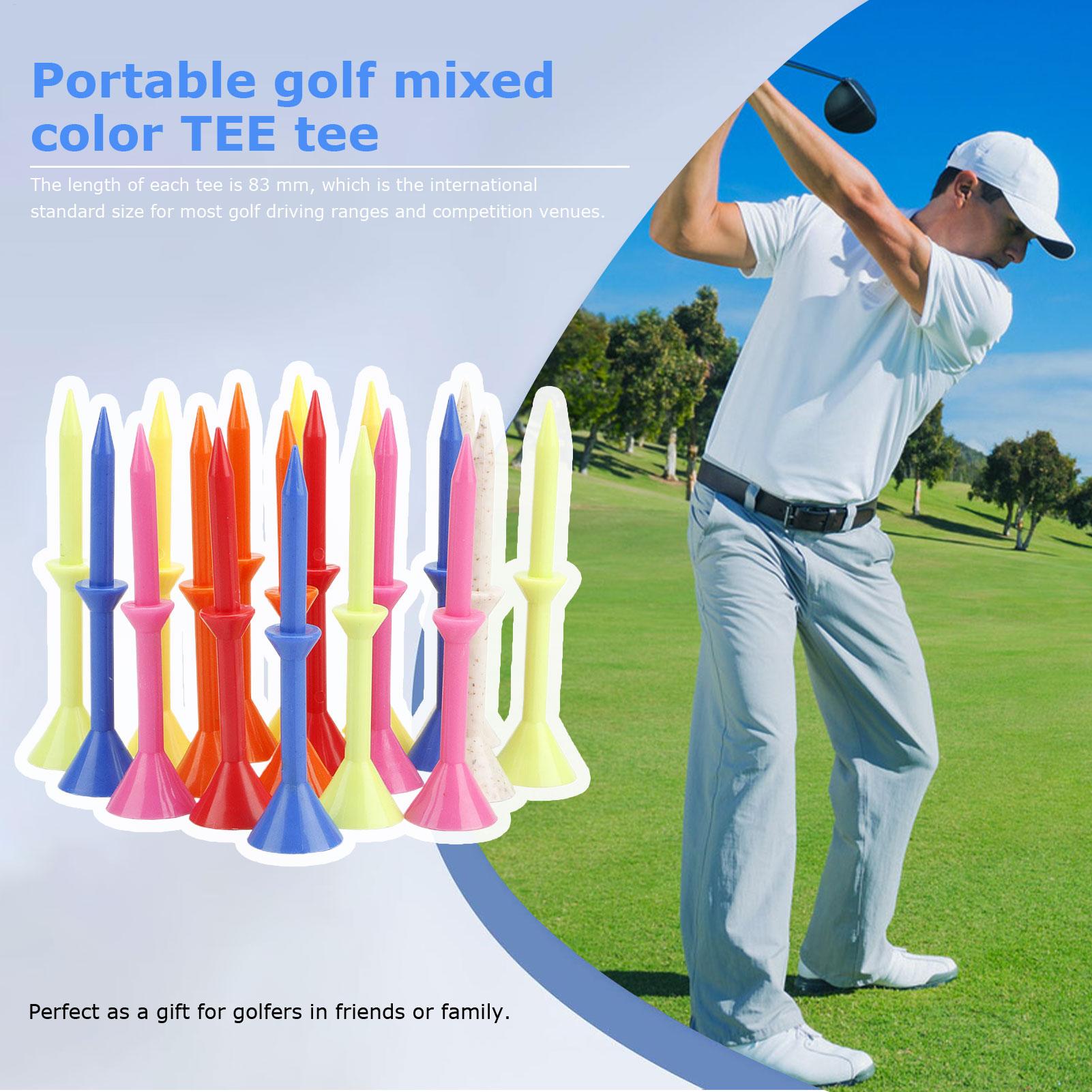 

50pcs Golf Tees Plastic Cup Long 83mm Bulk Golf Cup Tee Durable Lightweight Portable Training Accessories Random Color Mixing CHINA