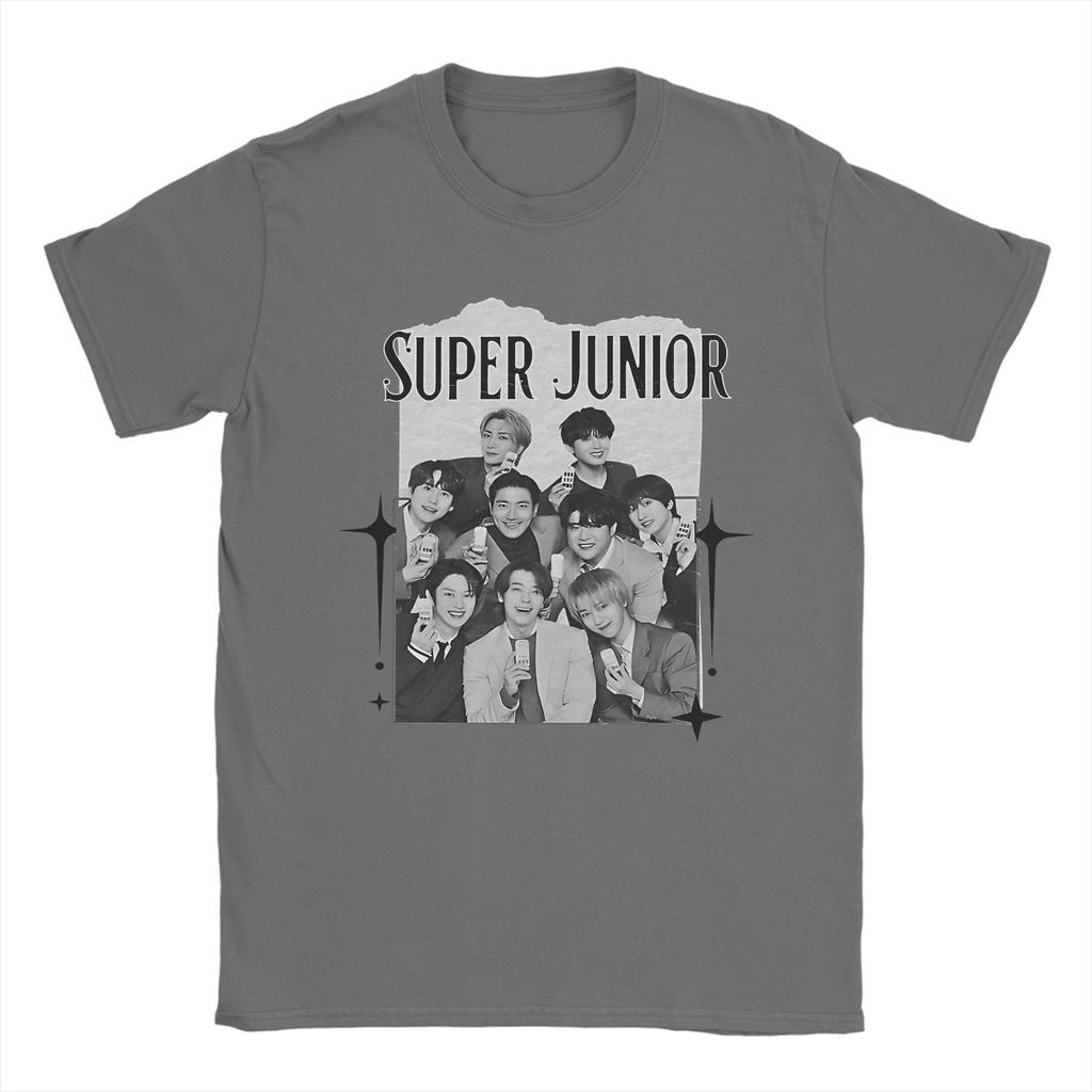 Super Junior T-Shirt Herren Lässiges Baumwoll-T-Shirt Rundhals Kurzarm T-Shirt Geschenkidee Oberteile