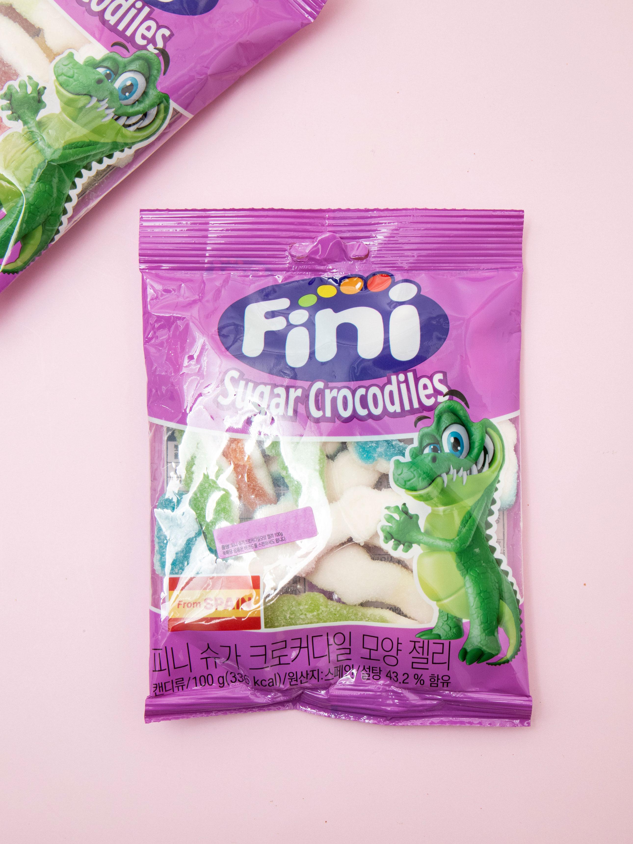 Fini Sugar Crocodile Shape Gummy Jelly Candy 100g 1ea