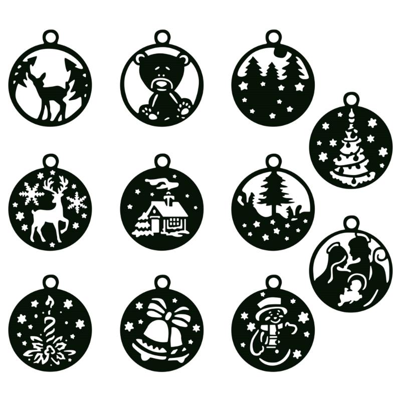 Christmas Pendant Metal Cutting Dies DIY Craft Carbon Steel Embossing Template Stencil Scrapbooking for Card Die Cuts