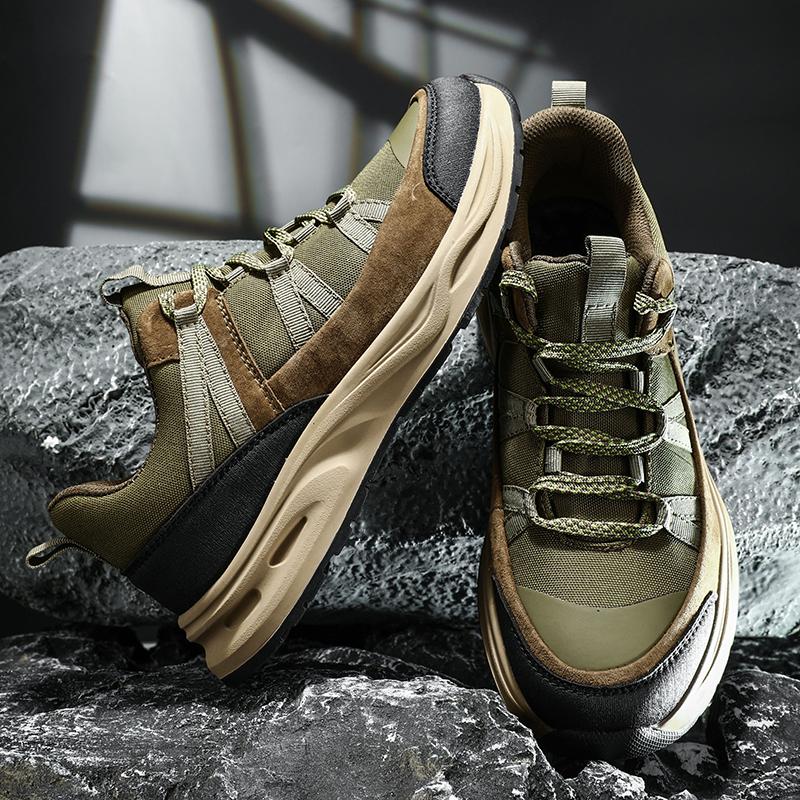 Fashion New Suede Leather Hiking Shoes Men's Outdoor Travel Climbing Camping Footwear Non-Slip Casual Sports Shoes Leisure Walk Trainers