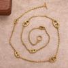 European/American Light Luxury Titanium Steel Necklace - Pig Nose Cold Niche Style, High-End Versatile Long Sweater Chain