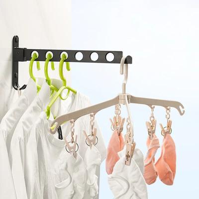 Wall Hanging Mounted Drying Rack Home Balcony Space Saving Folding Clothes Hanger Hotel Retractable Indoor & Outdoor Drying Pole