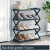 4 Tier Foldable Shoe Rack Space Saving Free Standing Shoe Storage Organizer for Closet Hallway