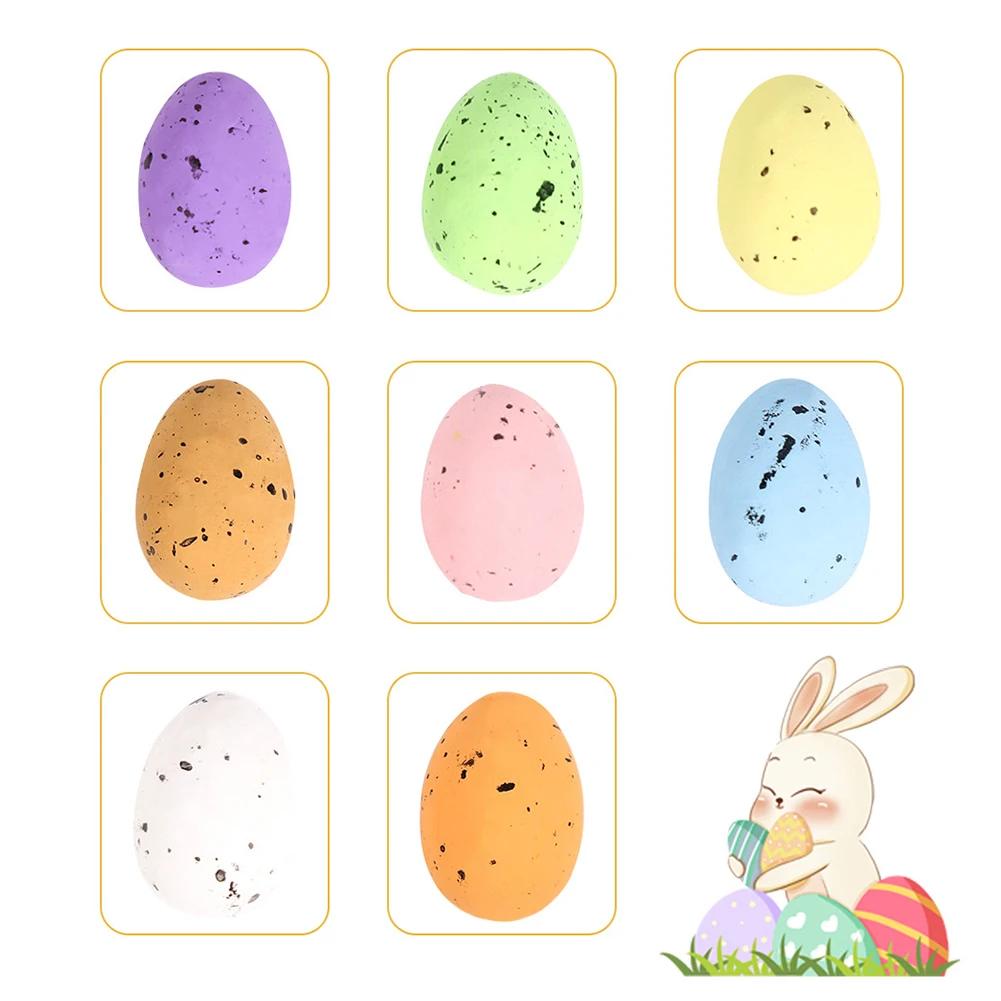 100pcs Colorful Mini Foam Easter Eggs Fake Bird Eggs DIY Happy Easter Decoration 2026 Home Party Decor Kids Gifts Favor